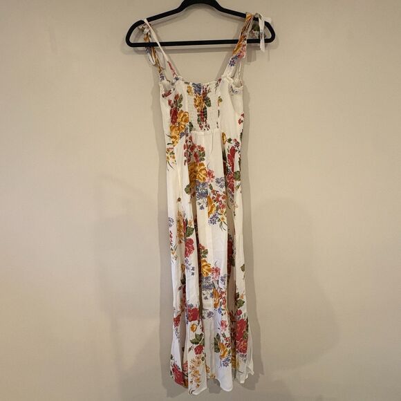 Reformation Floral Juliette Tie Strap Midi Dress 0 - Picture 4 of 7